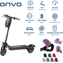 Onvo OV-012 x Plus Elektrikli Scooter 1600W LED Ekran