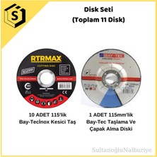 10'lu Inox Metal Taşlama Seti ve Çapak Alma Taşı, Dayanıklı ve Kullanışlı Araçlar