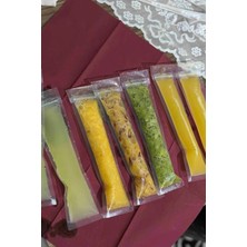 50 Adet Tek Kullanımlık Buzella Meybuz Torbası Kilitli Dondurucu Meyve Suyu Poşeti 5.5X22+