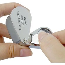Kontrol Için Özel Kutulu Metal Işıklı Lup 30X21