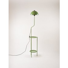 Yeşil ve Siyah Tepsili Mantar Lambader, Şık ve Modern Aydınlatma Seçeneği