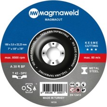 Bombeli Kesme Taşı 180X3.0X22 Mm, Dayanıklı ve Kullanışlı Yapı Malzemesi