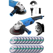 1500W Bakır Sargı Spiral Taşlama Makinesi, Ayarlı Devir, 115-125MM, 20 Taş Hediye