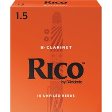 Sib Klarnet Kamışı No:1,5, D'addario Woodwinds Rico RCA1015, Yüksek Performans