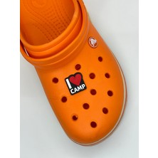 Sağlıkçı Shopping I Love Camp Temalı Temalı Jibbitz Eva Terlik Terlik Süsü