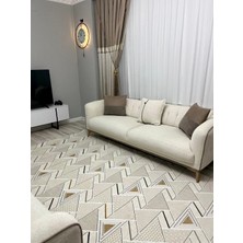 Yağmurser 6 Metre Kare Polar Halı Örtüsü Lastiksiz Krem Sarı