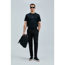 Lufian Marcus Modern Grafik T- Shirt Siyah