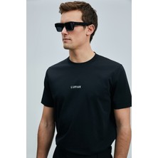 Lufian Marcus Modern Grafik T- Shirt Siyah