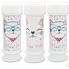 Miss Cat Temalı Konsepti 3'lü Köpük Balon Miss Cat Figürlü Karakter Köpük Baloncuk