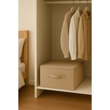 About The Perfect Büyük Boy Bej Destekli Hurç, Fermuarlı ve Katlanabilir Saklama Kutusu