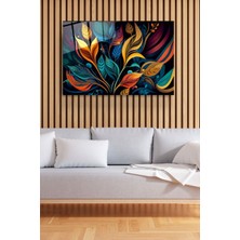 Colorful Leaf Cam Tablo, Dekoratif Cam Tablo