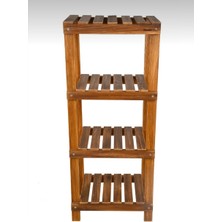 Ahşap Saksılık Çiçeklik 4 Katlı Eskitme Stand