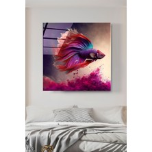 Beta Balığı Cam Tablo, Dekoratif Cam Tablo