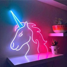 Renkli Neon Unicorn LED Işık, Şık ve Canlı Dekorasyon Parıltısı