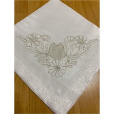 About The Perfect Şık Bej Güpürlü Dantel Inci Işlemeli Krem Çeyizlik Saten Bohça