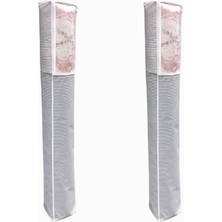 About The Perfect 2'li ve 4'lü Set Pencereli Çizgili Halı Saklama Organizeri, Gri Renk