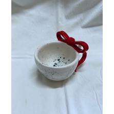 Arche Ceramic El Yapmı Seramik Kupa - Kurdele - Kırmızı - Tekli