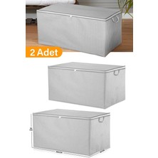 About The Perfect Çift Kişilik Gri Benekli Yorgan Hurcu, 100X50X50 Cm, Şık ve Kullanışlı Depolama Çözümü