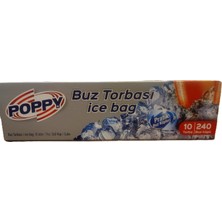 Climax 240 Küp Buz Torbası Kemik Suyu Torbası Dondurma Meyve Suyu Buz Torbası Buz Küpü (1 Paket)