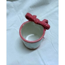 Arche Ceramic El Yapımı Seramik Kupa - Kurdele - Pembe - Tekli