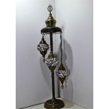 Renkli Mozaik Lambader, Otantik Dekoratif Köşe Gece Lambası Seti