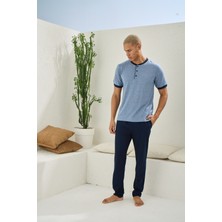 Kly Midi Yaka Yarım Kol Pijama Takımı 2091