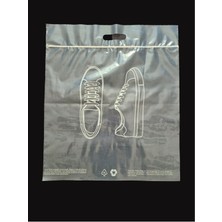 6 Adet Kilitli Şeffaf Ayakkabı Poşeti Düzenleme Saklama Poşeti Organizer Poşet 44X51 cm