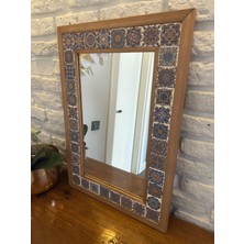 Masif Çerçeveli Mozaik Taş (Doğal-Mermer) Ayna  43X63 AYN0011
