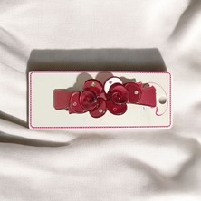 Çiçek Figürlü Otomatik Kadın Saç Tokası