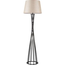 Şık Siyah Keten Lambader, 45CM Köşe Aydınlatması