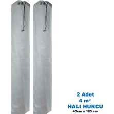 About The Perfect 2 Adet Tela Kumaş Halı Hurcu, 4m² Için Bağcıklı ve Şık Tasarım