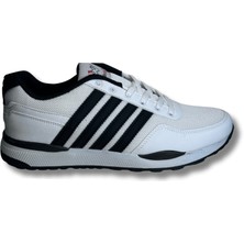 Wanderfull Beyaz Siyah Şeritli Erkek Sneaker Spor Ayakkabı 43