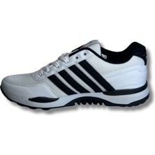 Wanderfull Beyaz Siyah Şeritli Erkek Sneaker Spor Ayakkabı 43