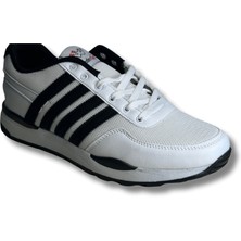 Wanderfull Beyaz Siyah Şeritli Erkek Sneaker Spor Ayakkabı 43
