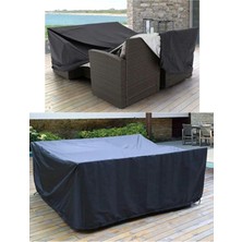 Su Geçirmez Bahçe Mobilya Koruma Örtüsü 300X160X80 cm Siyah