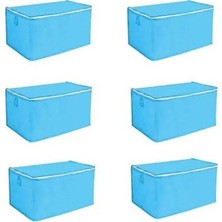 About The Perfect Mavi Renkli 4'lü Çok Amaçlı Yorgan ve Eşyalar Için Hurç Seti