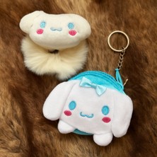 Cinnamoroll Peluş Cüzdan ve Saç Tokası Seti | Yumuşak Dokulu, Sevimli Tasarım, Çok Amaçlı Kullanım