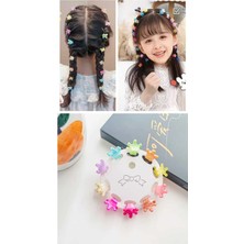 10 Adet Sedefli Tonlarda Kız Çocuk Küçük Mandal Toka Minik Toka Okul Tokası Çocuk Tokası