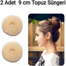 2 Adet Orta Boy Sünger Topuz Saç Tokası Topuz Süngeri Topuz Tokası Topuz Yapma Tokası 9 cm