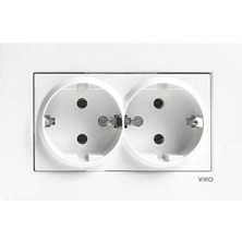 Viko Karre 2 Li Topraklı Priz Çerçeve DAHİL-90960056