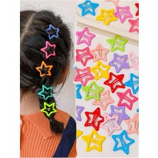 6 Adet Trend Yıldız Toka Çıt Çıt Toka Kız Çocuk Toka Bebek Tokası Okul Tokası Çocuk Tokası