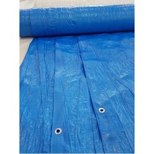 2X10 M Mavi Polietilen Branda Su Geçirmez Balkon ve Çit Gölgelik Kaplama