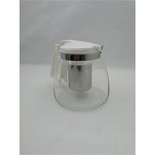 Çelik Süzgeçli Cam Demlik 900 Ml, Renkli, Şık ve Fonksiyonel Tasarım