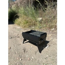 Taşınabilir Katlanır 2 Kademeli Izgaralı Mangal 35X20 cm Pişirme Izgarası