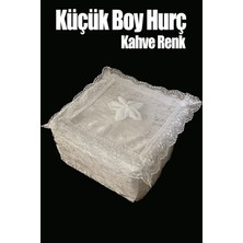 About The Perfect Kahverengi Küçük Çiçekli Kadife Dantelli Tek Hurç, Şık ve Kullanışlı.