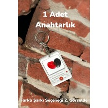 1 Adet Anahtarlık Çift Sevgili Parmak Izi Anahtarlık Seti Farklı Boya ve Şarkı Seçeneği