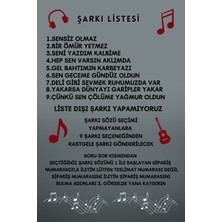 Anahtarlık Çanta Süsü 9 Farklı Şarkı Sözü Seçeneği 2. Görselde
