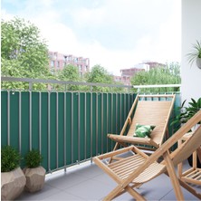 Yeşil Polyester Balkon Demiri Brandası, Su Geçirmez, 3.5x0.75 Metre, Hafif ve Dayanıklı