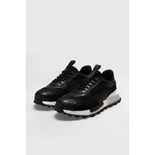Lufian Henry Erkek Hakiki Deri Klasik Sneaker Siyah 111230265