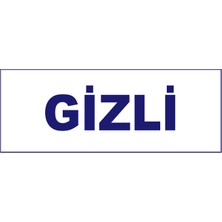 Gizli Kaşesi, 912 (51mm*19 mm) Mavi Keçeli Kırmızı Otomatik Kaşe